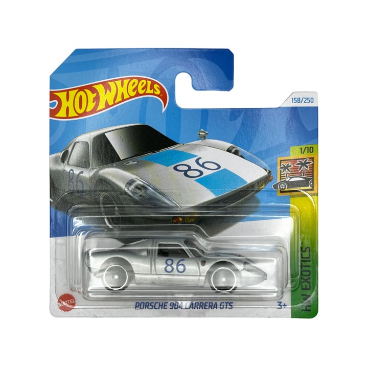 Автомобил Hot Wheels Porsche 904 Carrera GTS, сив, 1:64