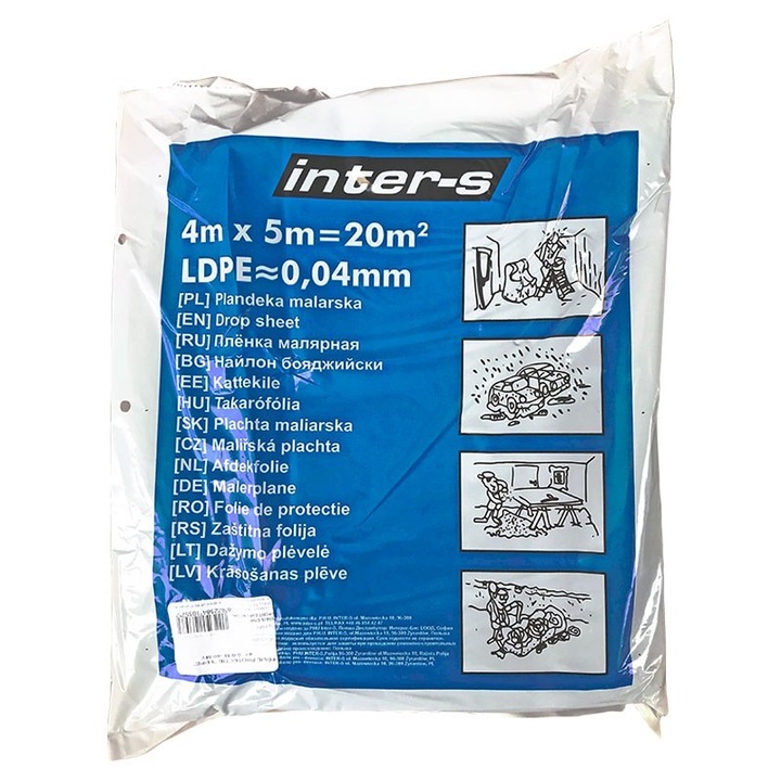 Folie de protectie LDPE 4m/5m 20mp grosime 40 microni Polonia 103575