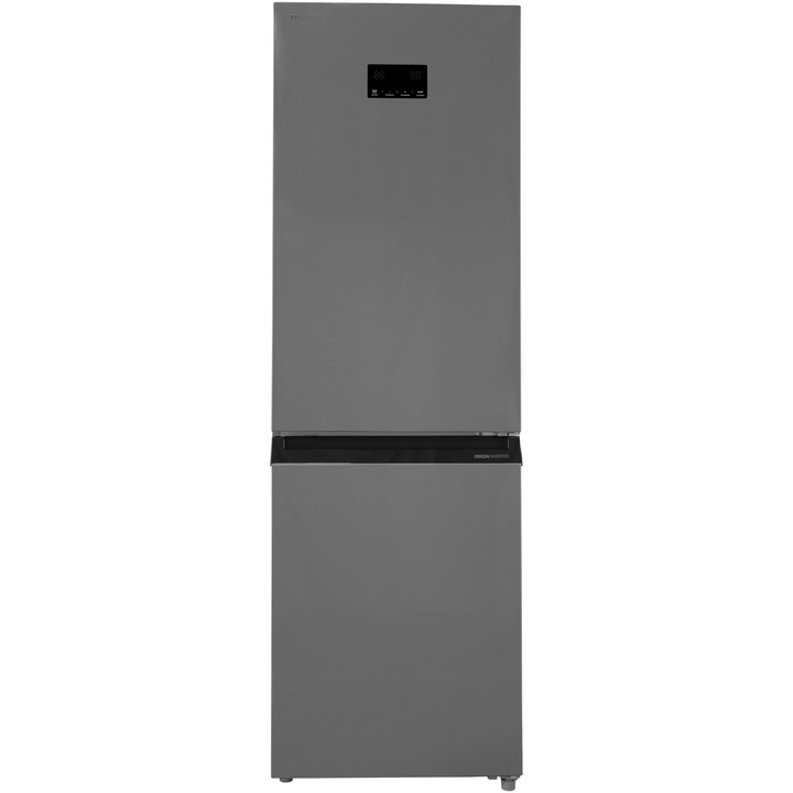 Toshiba GR-RB449WE-PMJ(49), kombinált hűtő, No Frost, E energiaosztály, LED kijelző, Elektronikus vezérlés, LED világítás,338 l, M 185,8 cm, Ezüst