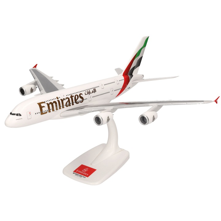 Aeromacheta, Herpa, AIRBUS A380 EMIRATES NOU LIVERY A6-EOE, Plastic, Scara 1:250, 29x32cm