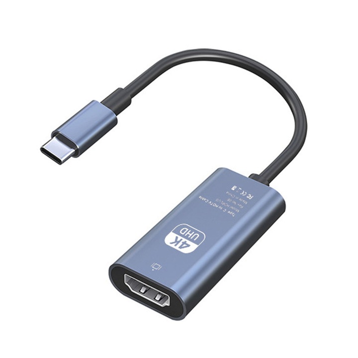 Адаптер за USB-C хъб, Darklove, USB-C/HDMI, 4K HDMI 30hz, 1 Type-C, Съвместим с iPhone 15 Pro/Max, MacBook Pro/Air 2023, iPad Pro, Издръжлив, Антифрикционен, Преносим