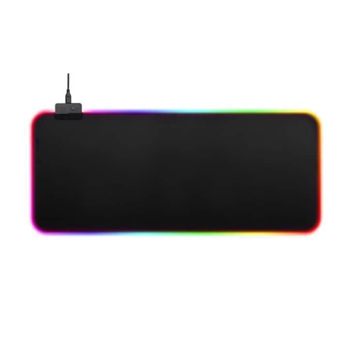 Jocuri cu mousepad, 12 moduri, rezistent la apa, 800x300x4mm, negru(Negru Standard)