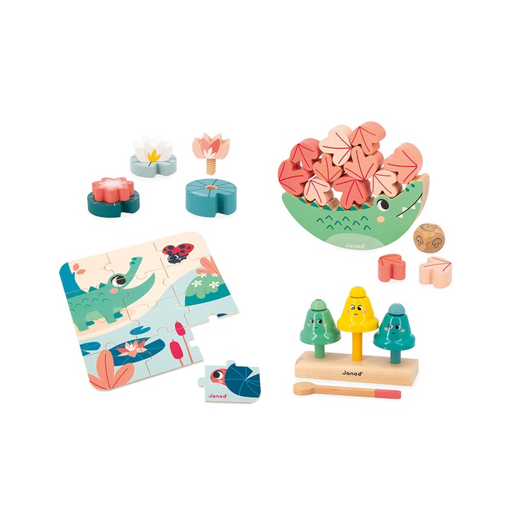 Set de 4 jucarii pentru bebelusi, Janod, 1 an+