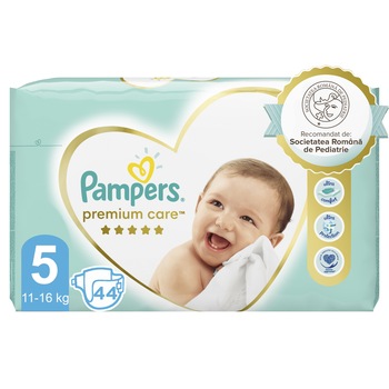 Scutece Pampers Premium Care Value Pack Marimea 5, 11-18 kg, 44 buc Scutece Pampers Premium Care Value Pack Marimea 5, 11-18 kg, 44 buc