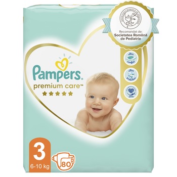 Scutece Pampers Premium Care Jumbo Pack Marimea 3 , 6-10 kg, 80 buc Scutece Pampers Premium Care Jumbo Pack Marimea 3 , 6-10 kg, 80 buc