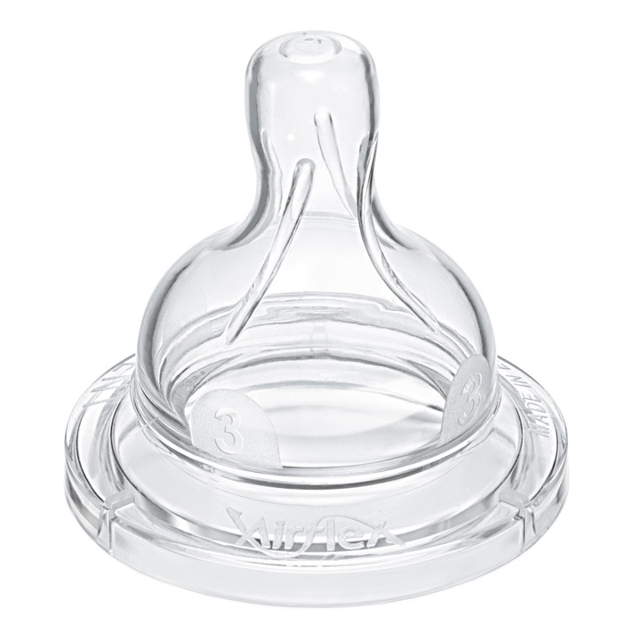 2 Силиконови биберона Philips-AVENT SCF633/27, 3 отвора