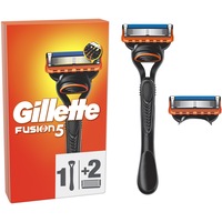 Aparat de ras pentru barbati Gillette Fusion5, 1 Gillette Aparat de Ras cu 5-Lame, Rezerve de lame, Trimmer de Precizie, cu 5 Lame pentru un barbierit apropiat si de lunga durata