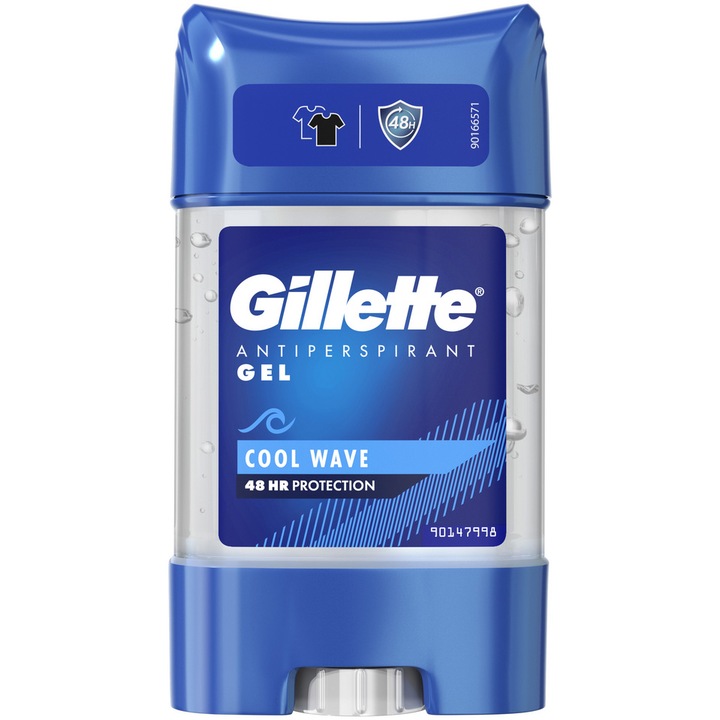 Дезодорант против изпотяване Gillette, Gel Cool Wave, 70 мл