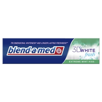 Pasta de dinti Blend-a-Med 3D White Fresh Extreme Mint Kiss, 100 ml Pasta de dinti Blend-a-Med 3D White Fresh Extreme Mint Kiss, 100 ml
