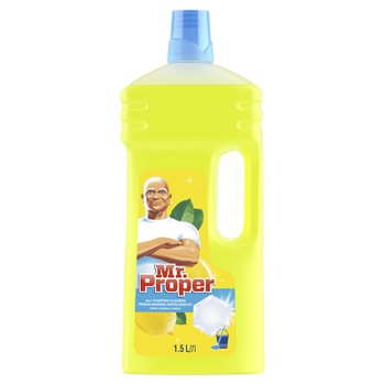 Detergent universal pentru suprafete Mr Proper Lemon, 1.5 l Detergent universal pentru suprafete Mr Proper Lemon, 1.5 l