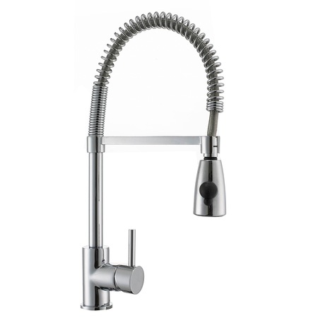 Baterie Alveus BILLY, cu monocomanda, dus extractibil, finisaj cromat, rotatie tija la 360 grade