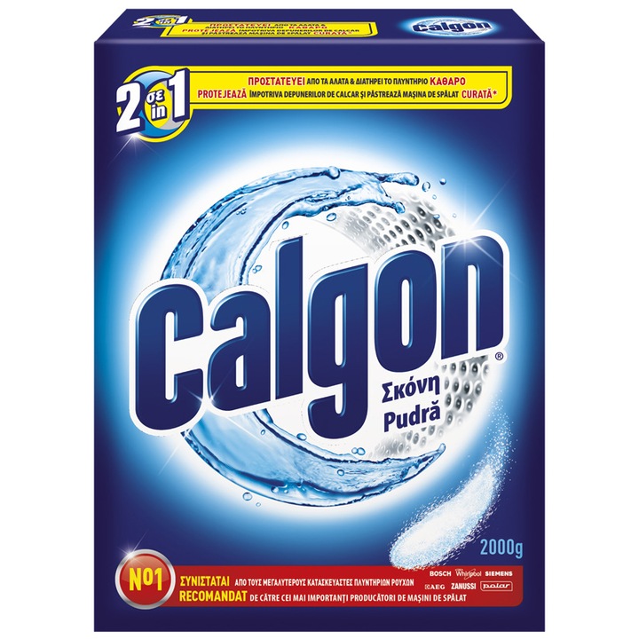 Pudra anticalcar Calgon 2 in 1 Protect & Clean, 2 Kg