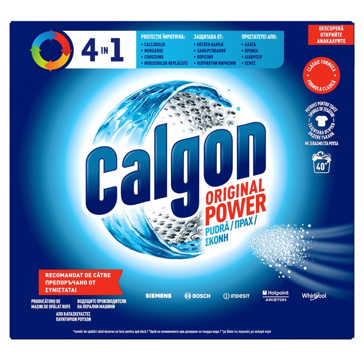 Прах против натрупване на котлен камък Calgon 4in1, 2 кг