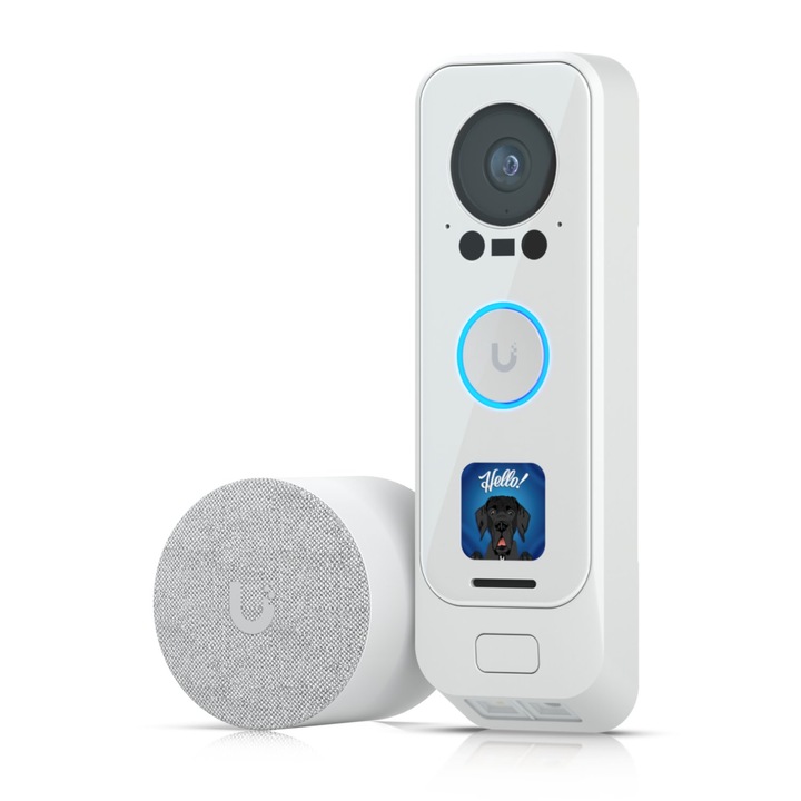 Ubiquiti UVC-G4 Doorbell Pro PoE Kit Video telefon de usa set + gong Alb