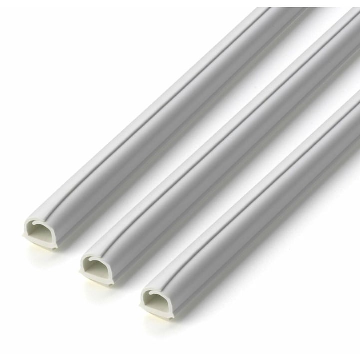 Protectie pentru cabluri INOFIX 2202, adeziv, 10.5x10mm, 3m, alb