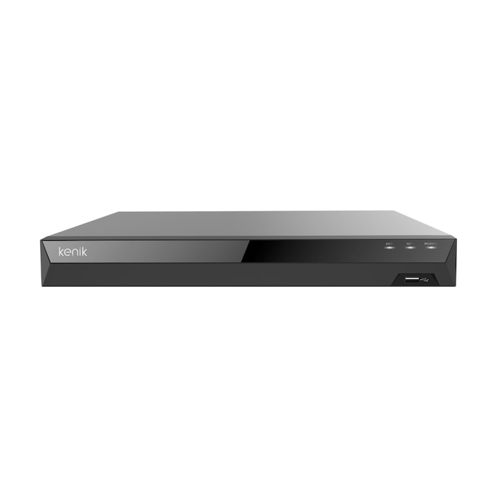 Рекордер, Kenik, KG-NVR60232-V2, 12 Mpx (4K), HDMI, 32 поддържани камери, мрежов интерфейс RJ45 (10/100/1000Mbps), 256 Mb/s, черен