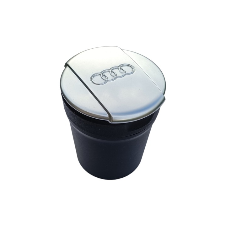 Специален пепелник за автомобил Audi, черен, сив капак