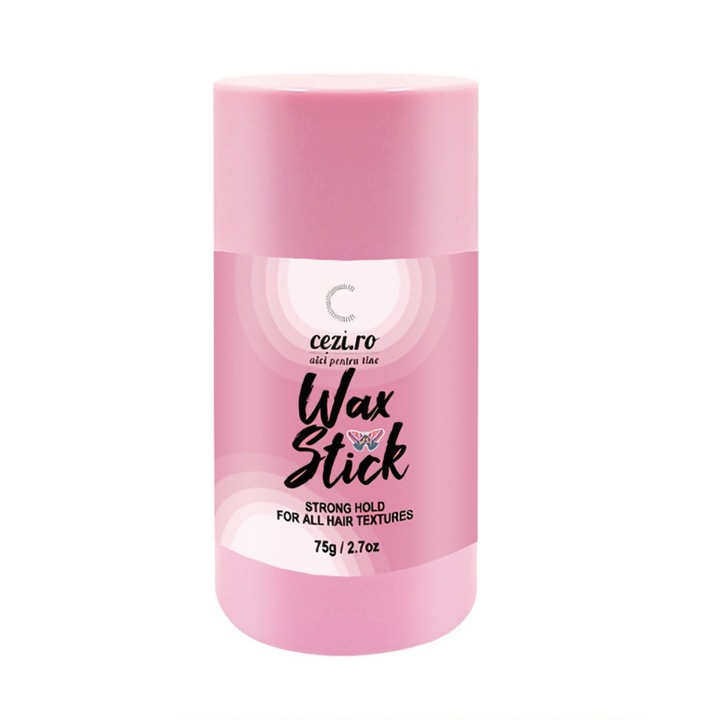Ceara de par, stick roz, pentru coafarea parului si pentru controlul buclelor, 75g, Cezi