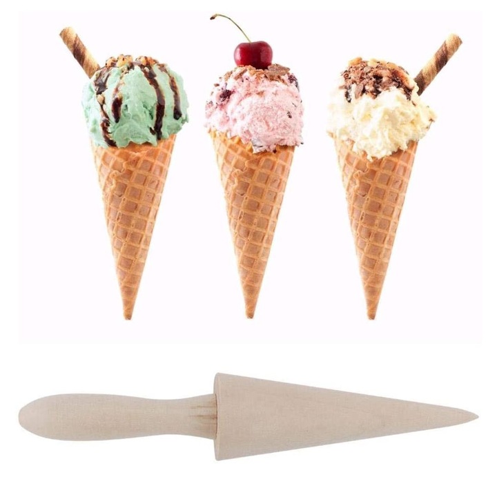 Forma pentru cornete, lemn, 23.2cm, Natur