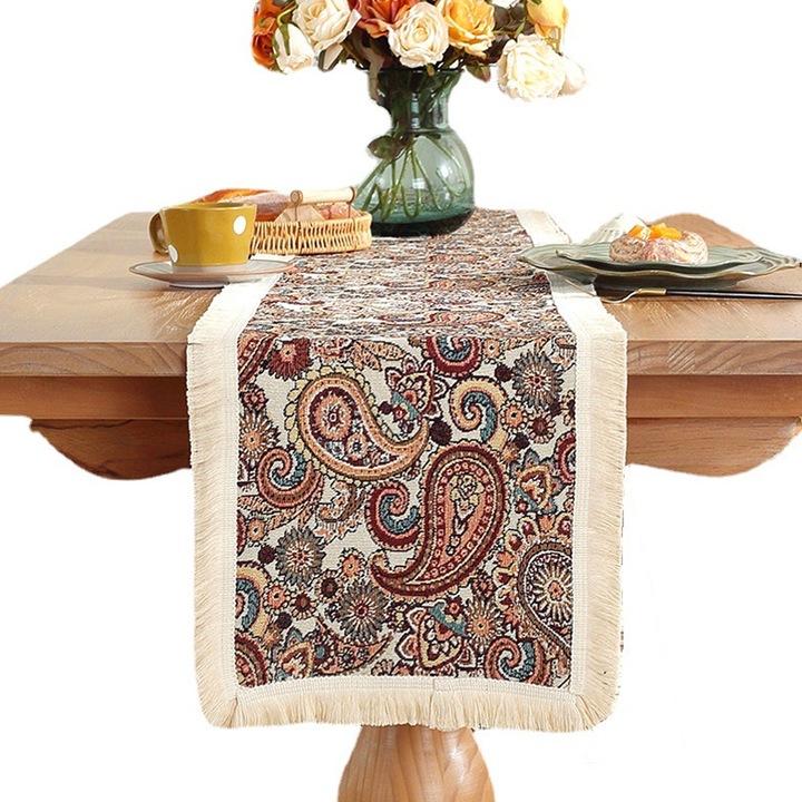 Napron din poliester, stil chinezesc, multicolor, 30x45cm