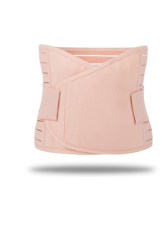 Centura postnatala, corset recuperare dupa nastere, respirabila, bej, marimea L, set
