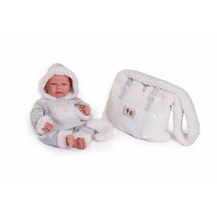 Antonio Juan újszülött baba puha táskával, 42 cm-es