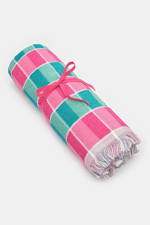Penti, Prosop de bumbac in dungi, Verde, Roz