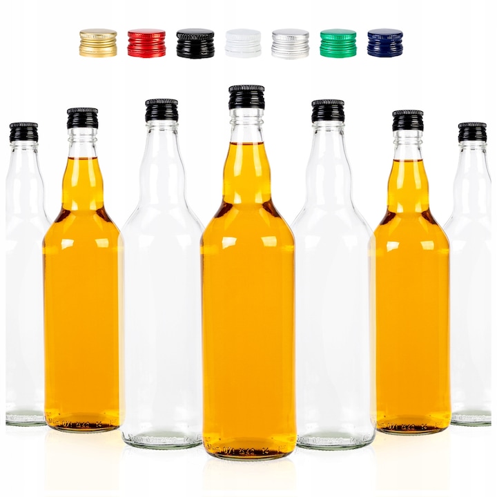 Sticla Decorativa, Superbutelki, Clasica, 700 ml, Sticla De Inalta Calitate, Pentru Lichioruri, Bimber, Vodca, Sucuri, Alcool, Inaltime 28 cm, Latime 7.5 cm, Greutate 340 G, 40 Buc