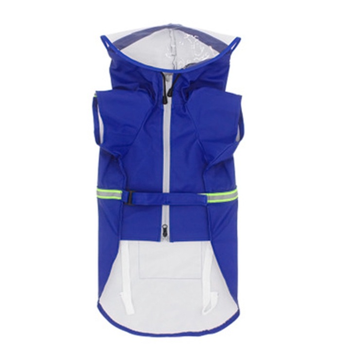 Pelerina de ploaie pentru caini, reflectorizanta, impermeabila, albastru, 2XL/3XL/5XL