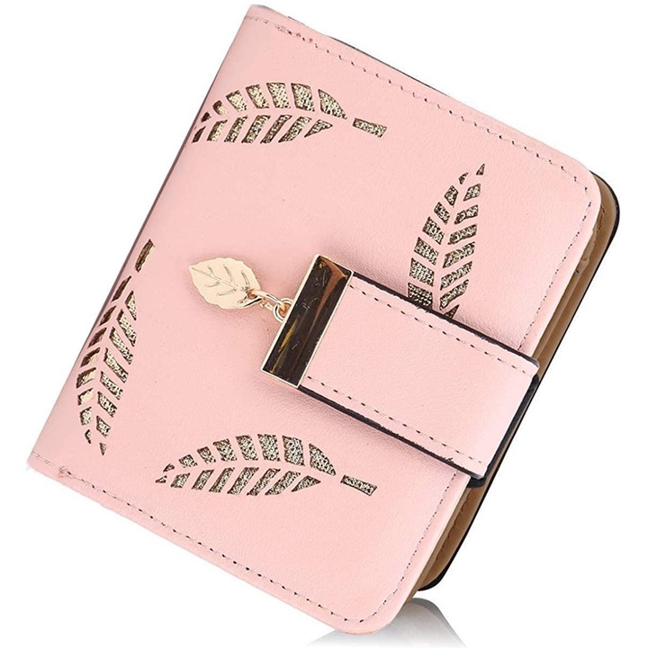 Portofel femei, roz, Roz, 11.7 x 10 x 3 cm