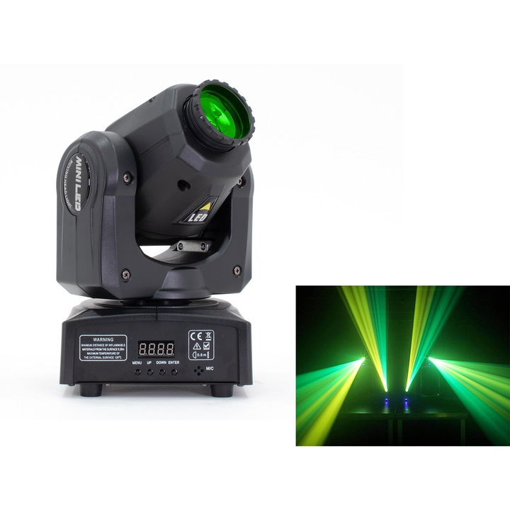 Echipament de lumini, Thunder MHD-30S Spot Robot Light, 1x30W (8 culori – 8 GOBO) Sunet, DMX, Auto