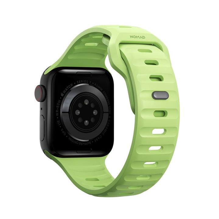 NOMAD Sport Strap водоустойчива каишка, съвместима с Apple Watch 4/5/6/7/8/9/SE 38/40/41mm Glow 2.0