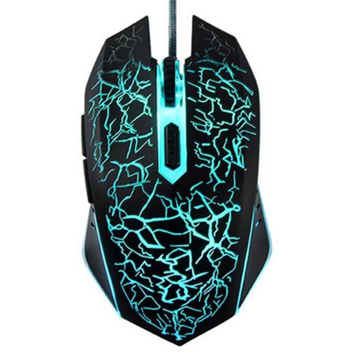 Mouse gaming cu iluminare RGB, DPI ajustabil, ergonomic