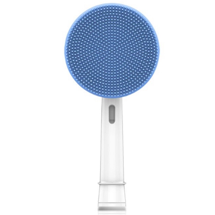 Perie de curatare faciala din silicon pentru periuta electrica, albastru