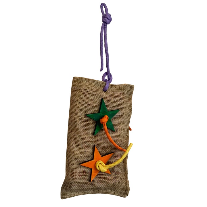 Комплект интерактивни играчки zoo-max, За средни и големи папагали, Дърво, Неръждаема стомана, Хартия, Юта, 40x15см