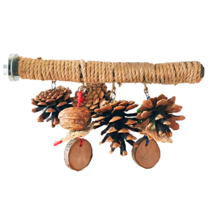 Jucarie pentru papagali A&E Cages, Ecologica, Natural, 25x3.7cm, pentru Papagali Mari