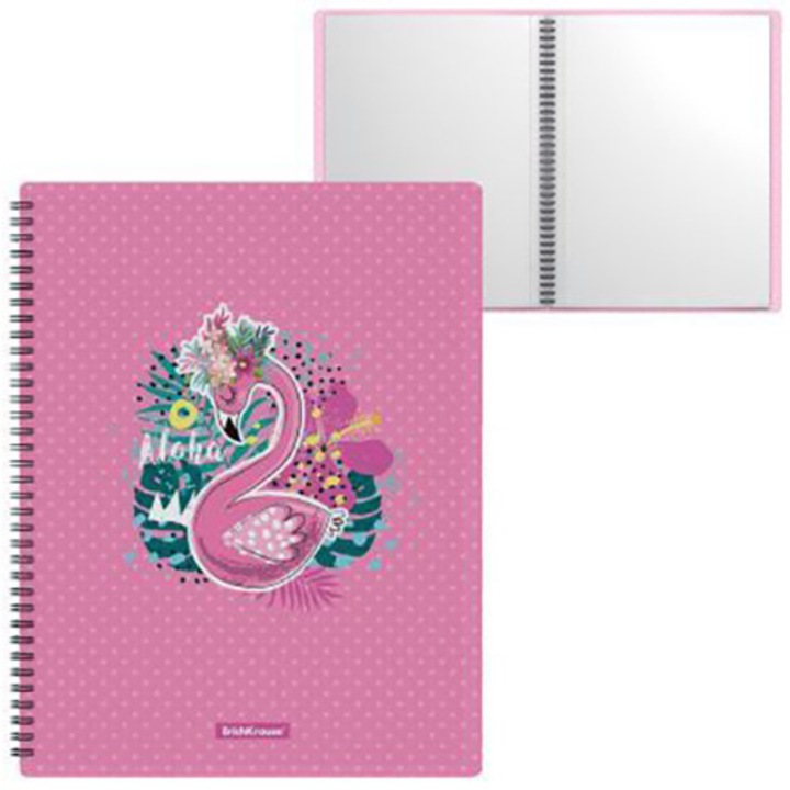 Mapa Prezentare Ek Rose Flamingo A4 Cu Spirala 40 File