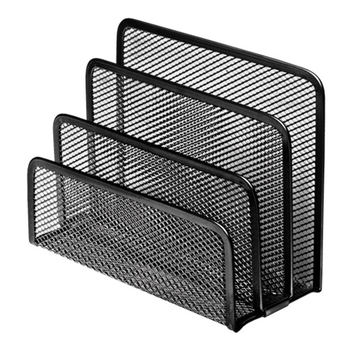 Suport Birou Forofis Mesh Compartimentat 17.8x7.6x12cm Negru