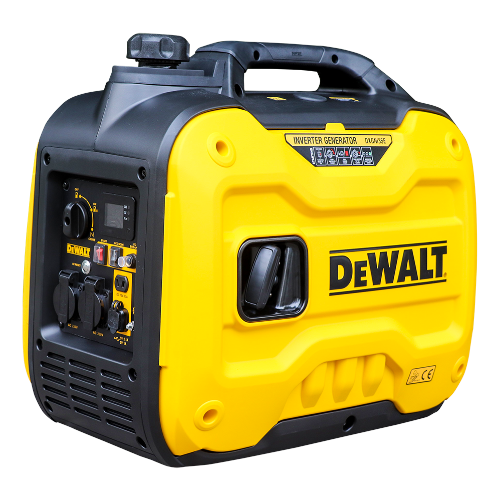 Generator curent electric Dewalt DXGNI35E, 3400 W, 163 CC, 4 timpi, 2 x priza Schuko (230V, 16A), 1 x 12V, 8 l benzina