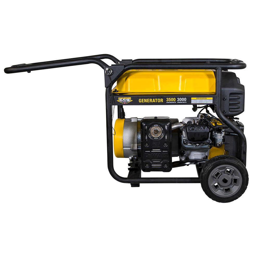 Generator de curent electric Dewalt DXGNP35E, 3500 W, 7 CP, 223 CC, 4 timpi, AVR, 2 x priza Schuko (230 V; 16 A) 1 x 12 V; 8.3 A, 20 l benzina