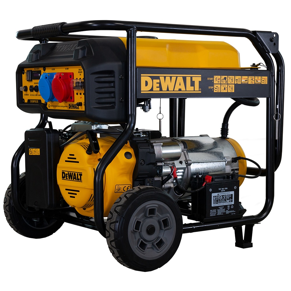 Generator curent electric Dewalt DXGNP853E, 7600 W, 456 CC, 4 timpi, 1 x priza (400v; 16a) 1x priza CEE (230v; 32a) 1 x 12 V, AVR, 28 l benzina