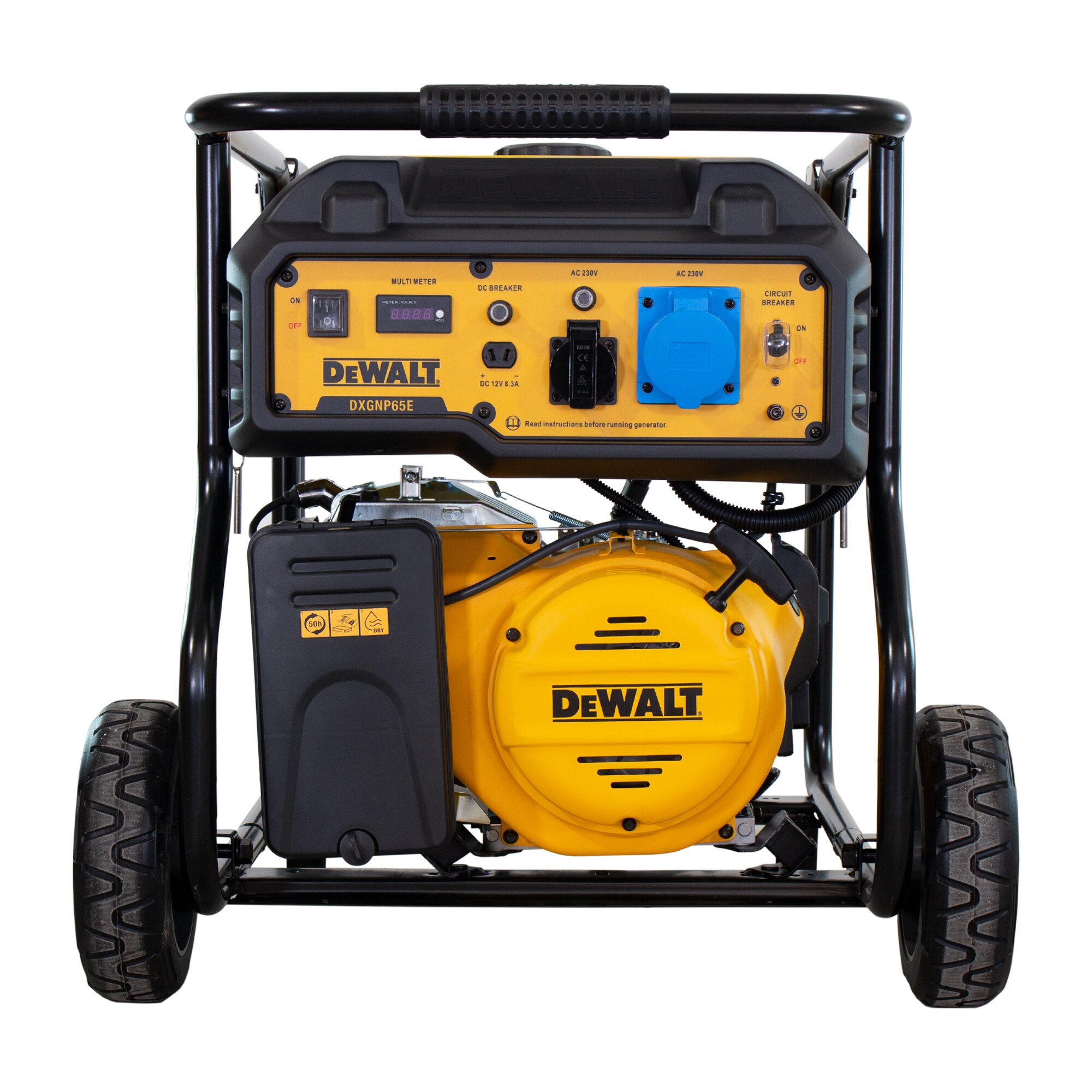 Generator curent electric Dewalt DXGNP65E, 6500 W, 230 V, protectie la suprasarcina, pornire manuala, benzina