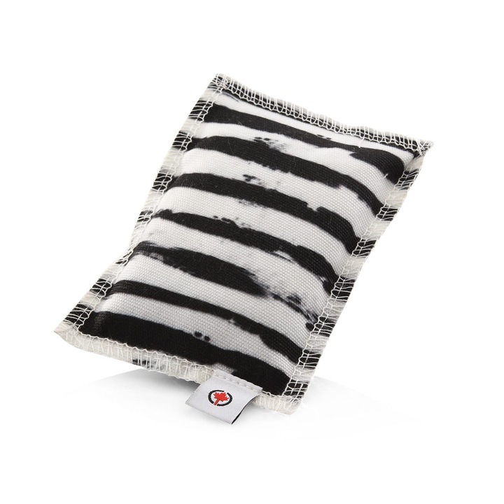 Възглавница за игра CanadianCat Zebra с Mate Grass, 7,5x10 см, 5 г, бяло/черно