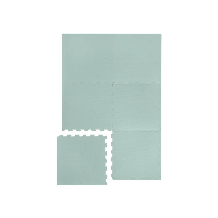 Covor pentru copii 3sprouts Seafoam, EVA, ti puzzle, fara formamida, 178x120x1.2cm