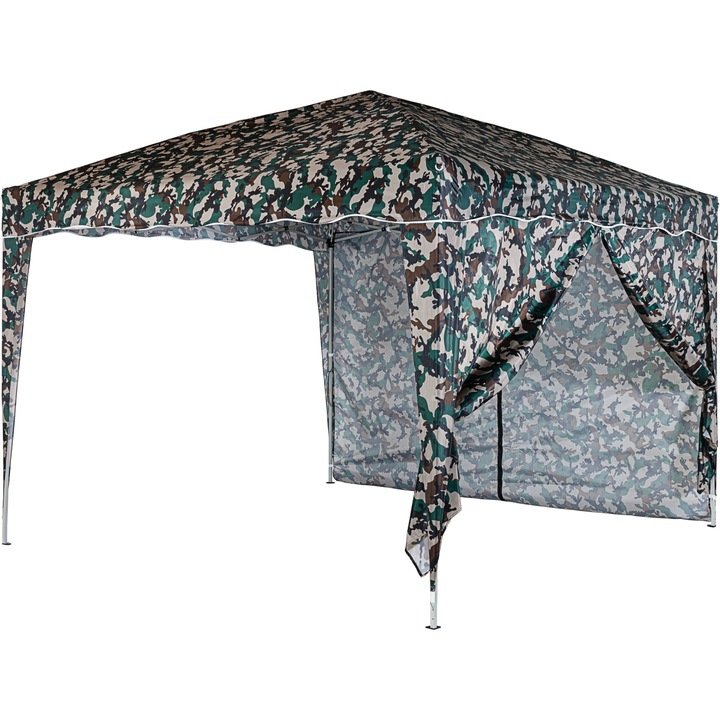 Perete lateral pentru pavilion pliabil, 3 x 3 m, impermeabil, culoare padure, INSTENT®