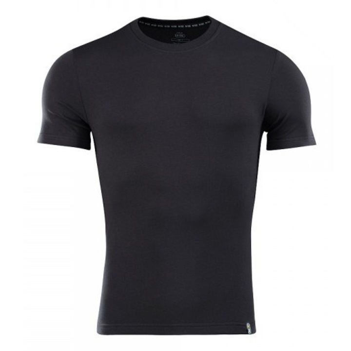 Tricou tehnic 4 anotimpuri 93/7 M-Tac, bumbac 93%/elastan7%, respirabil, elasticizat, greutate redusa, anti odor, negru, marimea M