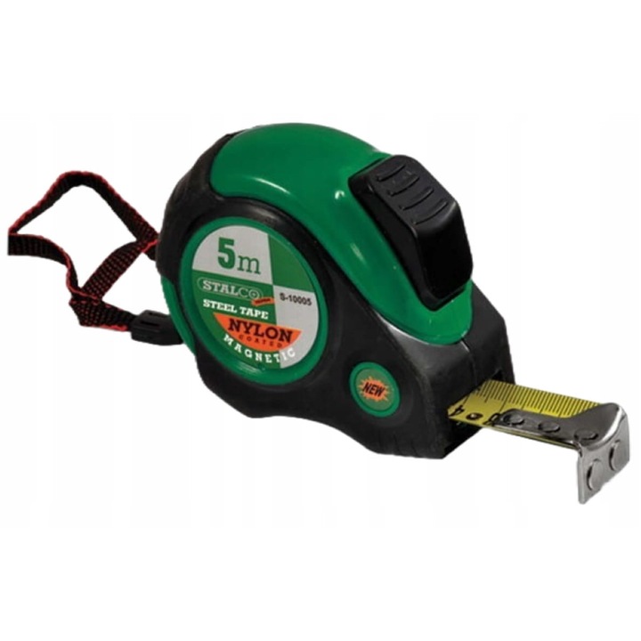 Ruleta masuratoare, Stalco, 5m x 25mm, Negru