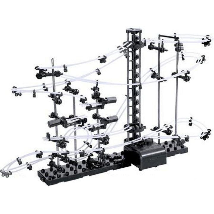 Set constructie, SpaceRail, 60x18x36cm, Alb/Negru