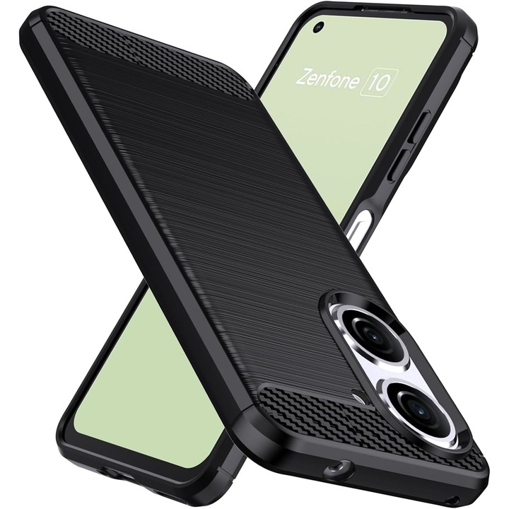 Калъф, Съвместим с Asus Zenfone 10 Liquid Carbon Silicone черен