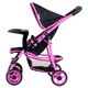Carucior pentru papusi, Milly Mally Kate, metalic, pliabil, roz/negru, 52x33x53.5cm, +3ani